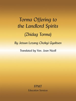 cover image of Torma Offering to the Landlord Spirits (Zhidag Torma) eBook